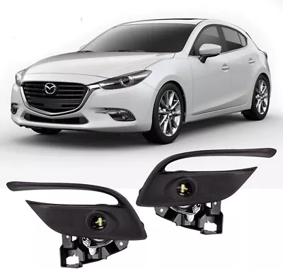 LED Fog Lights For 2017-2018 Mazda 3 LED Bumper Lamps Wiring+Bezel+Switch Kit • $99.99