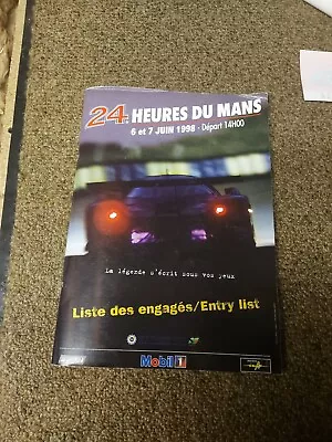 Le Mans 1998 Official Entry List. • £3