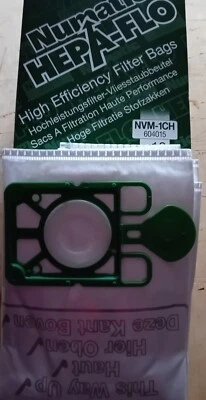 4 Genuine Numatic Hepa-FLO NVM-1CH VACUUM BAGS 604015 FIT Henry Hound • £4.25