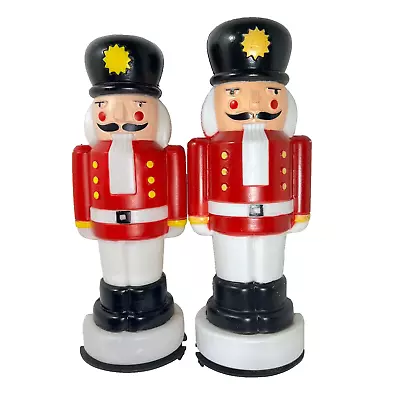 Lot 2 VTG Empire Christmas Blow Mold Nutcracker Toy Soldiers 10” Light Toppers • $32.95