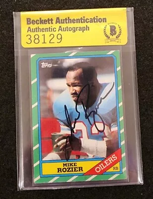 Mike Rozier Signed 1986 Topps #351 Rookie Card Oilers RC Autograph Beckett BAS • $17.99