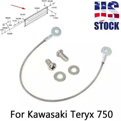 US Tailgate Cable Hook Kit For Kawasaki Teryx Mule 4010 3010 Trans #53045-0004 • $10.59