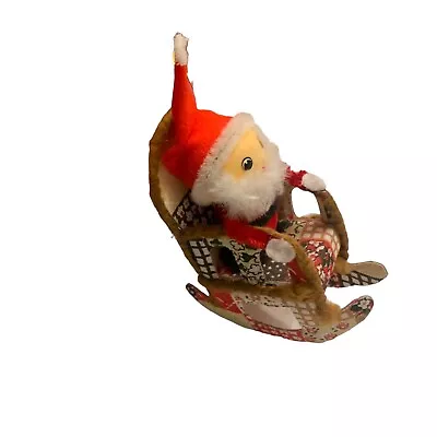 VTG Japan Santa Claus On A Rocking Chair Handmade Christmas Tree Decoration • $9.60