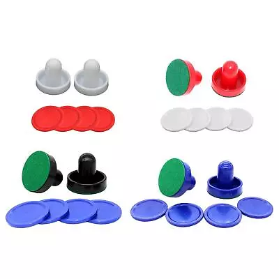 Air Hockey Paddles Accessories 2x Air Hockey Pushers And 4x Air Hockey Pucks • $6.80