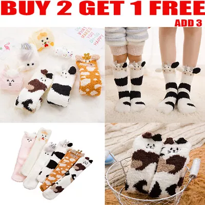 £6.99 • Buy 3D Animal Ladies Winter Warm Soft Fluffy Bed Sock Lounge Slipper Floor Sock LI