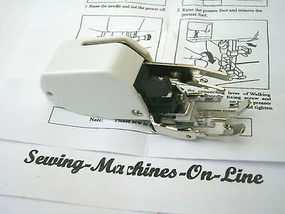 Sewing Machine Even Feed Walking Foot Fits Singer/toyota/janome/silver Low Shank • £14.95