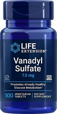 Life Extension Vanadyl Sulfate 7.5 Mg 100 Vegetarian Tablet • $15.27