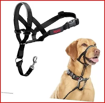 HALTI Headcollar Size 3 Black UK Bestselling Dog Head Harness To Stop Pulling & • £14.99