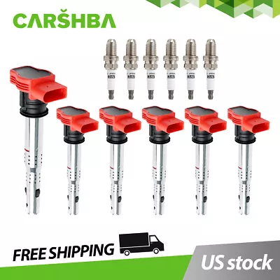 $85.65 • Buy OEMquality6*Ignition Coil+6*spark Plugs Pack For Audi A4 A8 Q5 Q7 R8 S4 VW UF529