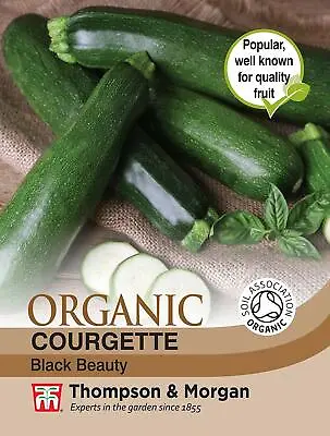 Courgette Seeds Vegetable Annual Garden Plants 'Black Beauty' 1 Packet T&M • £3.49