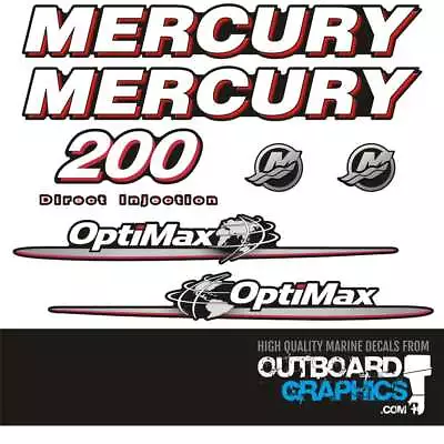 Mercury 200hp OptiMax Outboard Decals/sticker Kit • $54.95