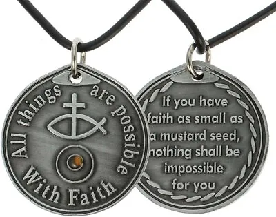 Mustard Seed Faith Necklace Christian Necklace - Faith Jewelry • $15.49