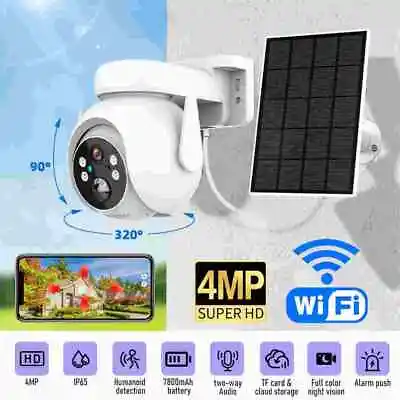 Solar Battery Powered Wireless WiFi Outdoor Pan/Tilt Home Security Camera System • $16.99