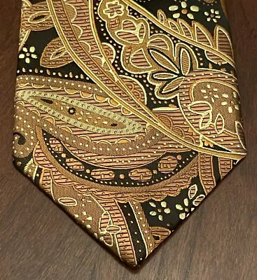 Twenty Dollar Tie Gold Hand Made 100% Silk Men’s Neck Tie • $14.99