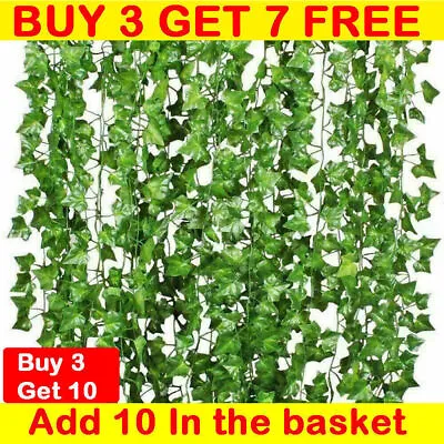 Artificial Trailing Ivy Vine Leaf 2M Hanging Garland Greenery Plant Fake Foliage • £2.99