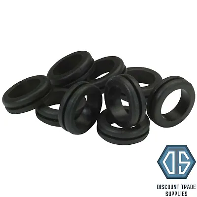 20mm Black Rubber Open Wiring Cable Grommets • £1.98