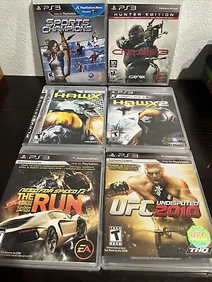 PS3 PlayStation Games Lot Bundle Hawx Need For Speed UFC Crysis Cheap • $18