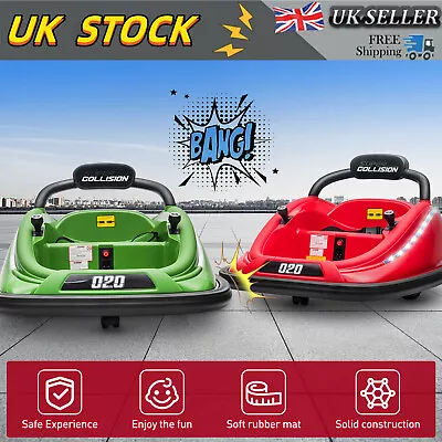 12V Bumper Car Ride On 360 Battery Operated Kids Electric Ride On Toy & Remote • £107.99