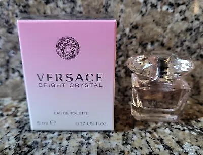 Versace Bright Crystal Eau De Toilette 0.17oz/5 Ml Mini Bottle NEW Free Ship  • $10.95