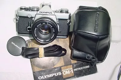 Olympus OM-1 35mm Film SLR Manual Camera + Olympus 50mm F/1.8 Zuiko Lens As Mint • £229.95