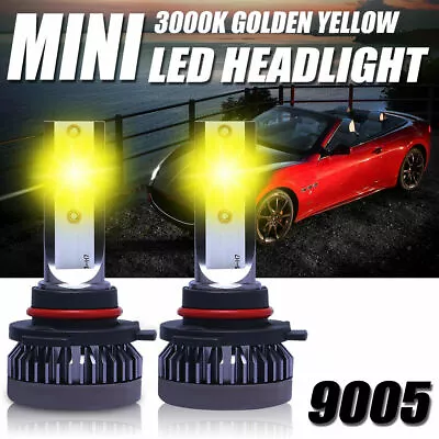 2x 9005 9145 9140 H10 LED Fog Light 3000K Super Yellow 26000LM High Power Bulbs • $10.99