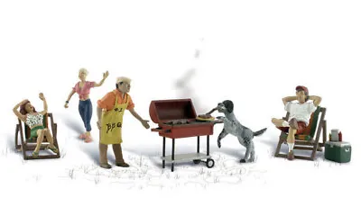 Woodland Scenics ~ HO Scale People ~ Backyard Barbeque ~ A1929 • $18.42