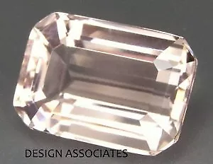 MORGANITE 8 X 6 MM EMERALD CUT ALL NATURAL VVS SOFT PINK COLOR • $29.99