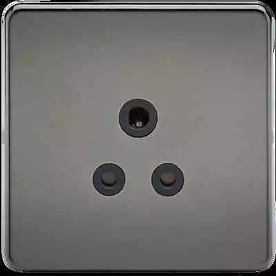 £9.40 • Buy Knightsbridge Screwless Flatplate Light Switches & Sockets BLACK NICKEL Range