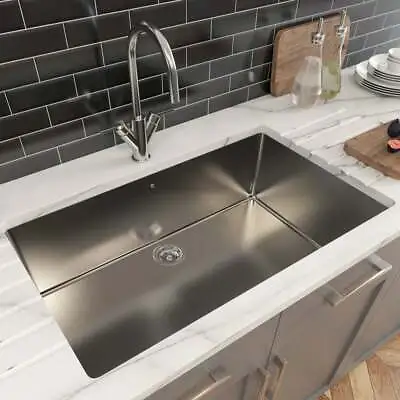 Astini Serena 1.0 Bowl Stainless Steel Undermount Kitchen Sink & Waste 7040 • £149.99