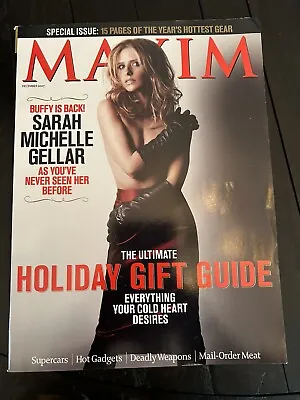 Maxim Magazine December 2007 Sarah Michelle Gellar - Holiday Gift Guide • $9.49