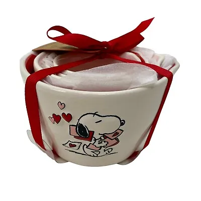 Rae Dunn Peanuts Snoopy Measuring Cups Valentine's Day Hearts Pink Red Love • $37.49