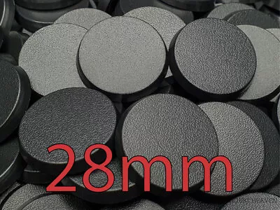 28.5mm Round Plain Wargaming Plastic Bases Warhammer Brand New Wargames • £3.89