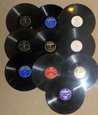 Random Lot Of 12 JAZZ BIG BAND POPULAR VOCALS 78 RPM Records FREE SHIPPING • $39.99