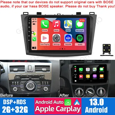 32GB For Mazda 3 2010-13 Android 13 Car Stereo Radio Head Unit GPS Navi Carplay • $127.49