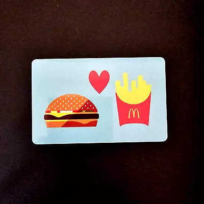 McDonalds Hamburger Heart Fries #6110 2015 NEW COLLECTIBLE GIFT CARD $0 • $2.77