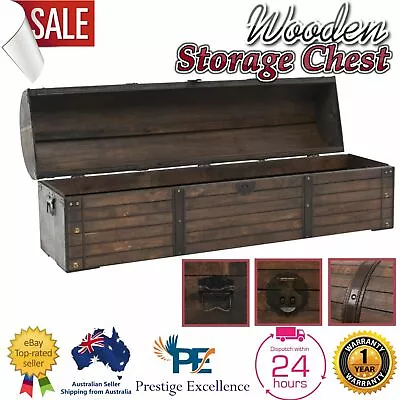 Wooden Storage Chest Vintage Treasure Organiser Tool Wood Sheds Furniture Case • $252.52