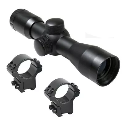 Compact 4x30 Rifle Scope + Rings For Mossberg 702 802 Plinkster Henry 22 Rifle • $49.27