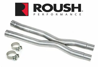 2015-2020 Mustang GT 5.0L Resonator Delete Exhaust X-Pipe ROUSH 422046 • $294.99