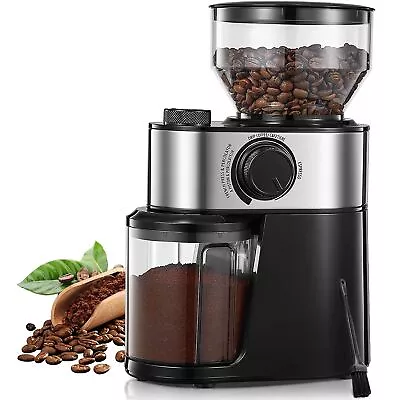 Burr Coffee Grinder Electric FOHERE Coffee Bean Grinder With 18 Grind Settings • £55.99