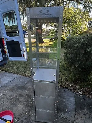 Vintage OAKLEY METAL RIVETED DISPLAY CASE  6’ X 16  X 16  Local Pick Up 33809 • $700