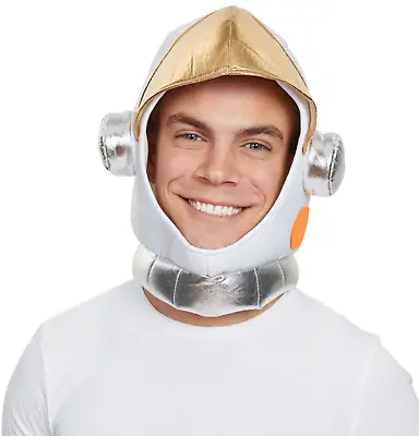 Adults Astronaut Helmet Spaceman Pilot Sci Fi White Fancy Dress Hat Accessory • $9.75