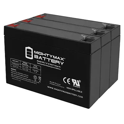 Mighty Max 3 Pack - 6v 7000 MAh UPS Battery For Lithonia ELB0607 • $39.99