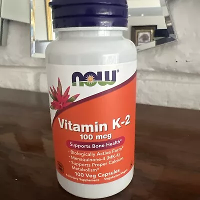 Now Foods Vitamin K-2 100 Caps 100mcg Bone Health Support Alfalfa Powder 04/2026 • $14.95