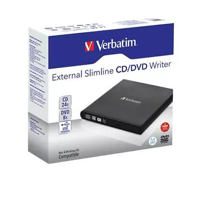 £28.19 • Buy Verbatim DVD Writer Optical Drive - External USB