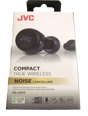 JVC- Compact True Wireless Headphones Earbuds - Black HA-A30T • $23.95