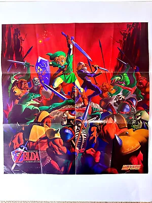 Vintage Legend Of Zelda Ocarina Of Time Nintendo Power N64 Promo Poster • $20