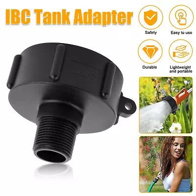 IBC Tote Tank Water Adapter Fine Thread 2  Drain Plug Connector For Garden Hose • $7.68