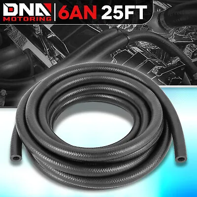 25 Feet 6AN Nitrile Rubber(NBR) Fuel Hose Diesel Gas Line 3/8  Inner Diameter • $36.58