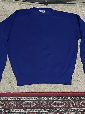 Vintage Meister Ski Purple Pullover Sweater Wool Blend Size Medium • $23.99