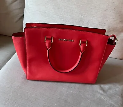 Michael Kors Blood Orange Tote Handbag Pre-Loved • $45